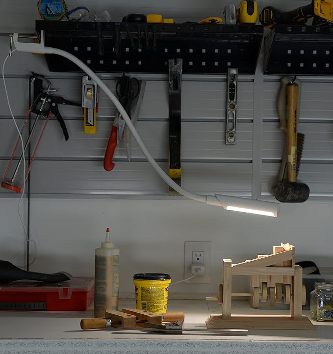 Reliable UberLight™ Flex 1100TL Hard Wired Task Light – LED Portable Light with Table Mount, 26.5” Flexible Gooseneck, 270° Rotational Head, 9 Light Settings, and up to 60,000 Hours of Use