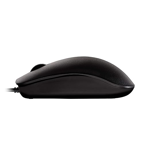 CHERRY Corded Mouse. Simple Durable and Reliable Office Mouse. 3-Button with Scroll Wheel. USB Plug N Play. MC 1000