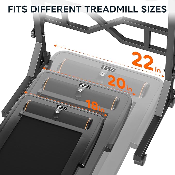 Treadmill Desk, 29.5-45.3 Inch Adjustable Height Small Standing Desk for Walking Pad, Portable Standing Table with a Cup Holder and a Hook for Home Office