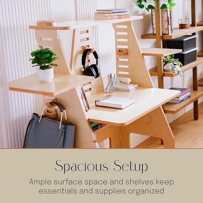 ModDesk Adjustable Desk, Standing Desk, Natural