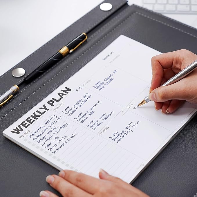 Weekly Planner Pad, Tear Off Undated Weekly Desk Planner Notepad, Weekly Calendar Planner, Weekly To Do List Planner, Work Planner Organizer, Schedule Planner, Weekly To Do List Notepad by Hadigu