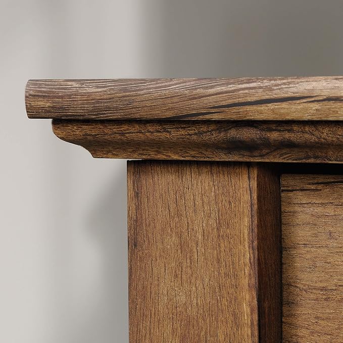 Sauder Palladia Executive Desk, 29.5"D x 65.1"W x 29.61"H, Vintage Oak finish