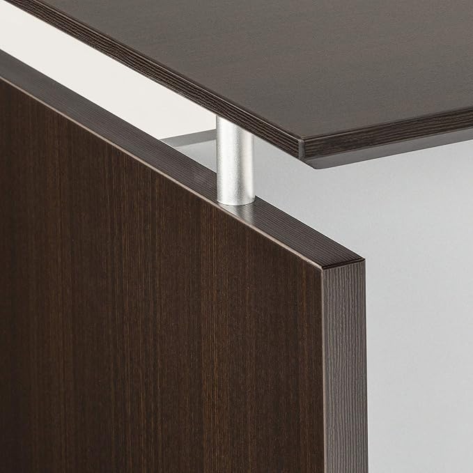 Mayline MNDS72LDC Medina Straight Edge Desk, 72"W, Mocha Laminate