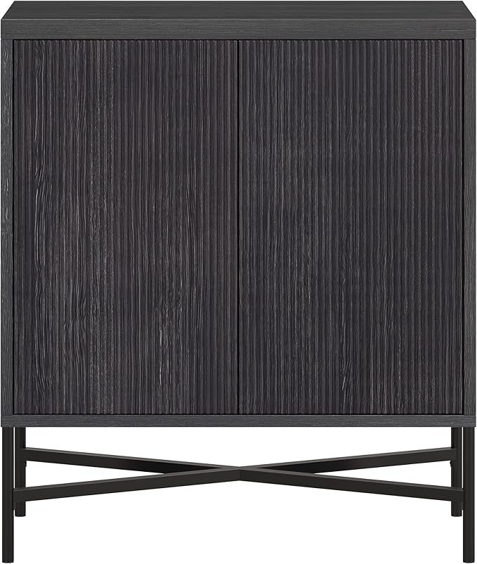Henn&Hart Brighton Accent Cabinet, 28" Wide, Dark Gray