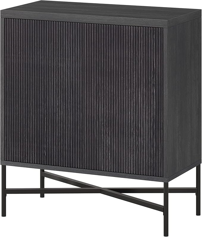 Henn&Hart Brighton Accent Cabinet, 28" Wide, Dark Gray
