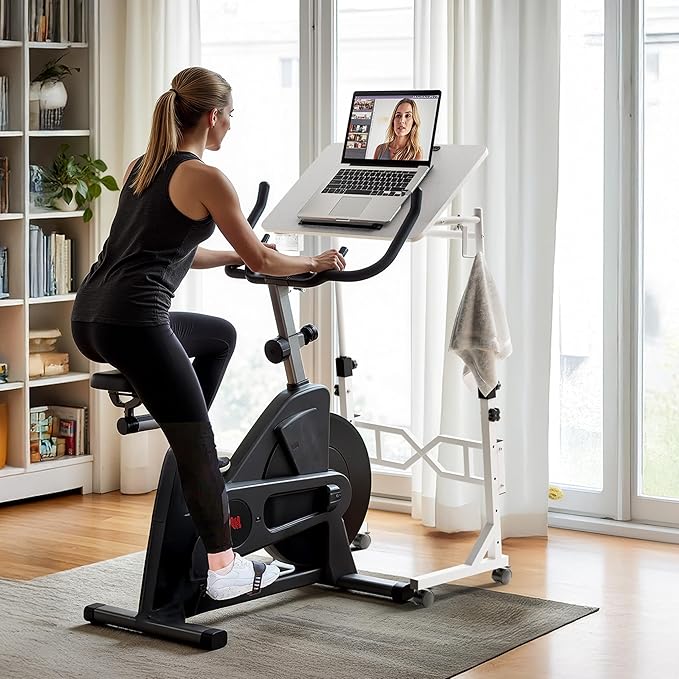 Treadmill Desk, 29.5-45.3 Inch Adjustable Height Small Standing Desk for Walking Pad, Portable Standing Table with a Cup Holder and a Hook for Home Office
