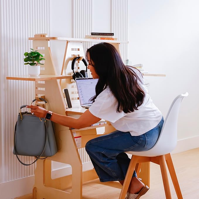 ModDesk Adjustable Desk, Standing Desk, Natural