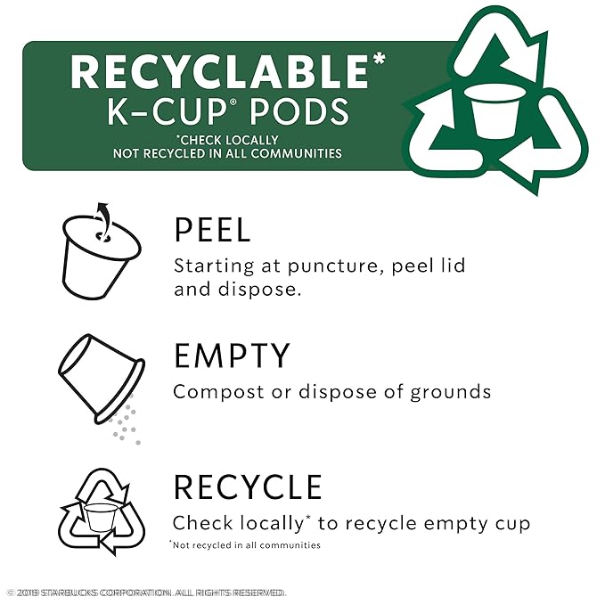 Starbucks Medium Roast K-Cup Coffee Pods with 2X Caffeine, for Keurig Brewers, 4 boxes (48 pods total)