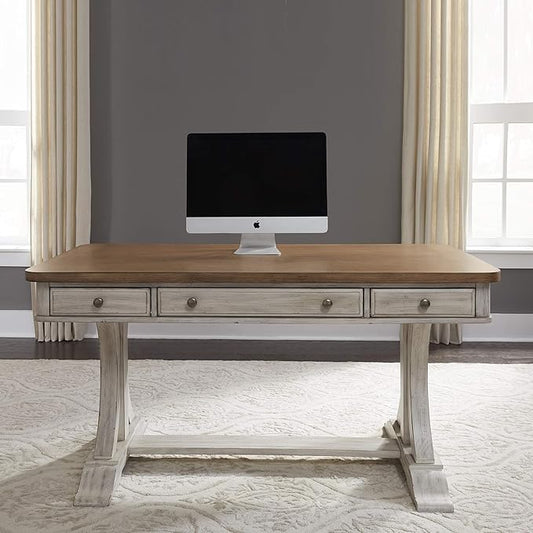 Liberty Furniture Industries Farmhouse Reimagined Writing Desk, W60 x D30 x H31, White