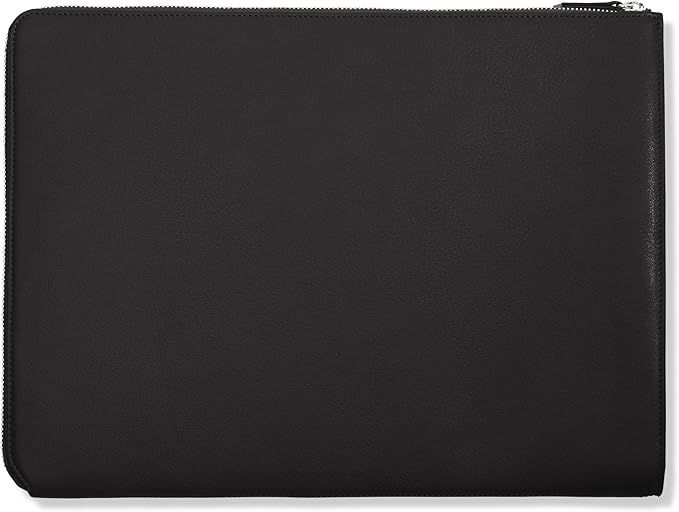 Leatherology Black Onyx Leatherolgy Zippered Document Holder with Interior Pocket for Tablet
