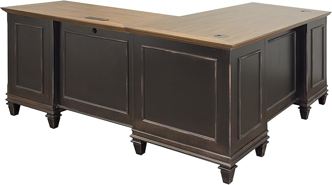Martin Furniture Hartford L-Shaped Desk, Brown