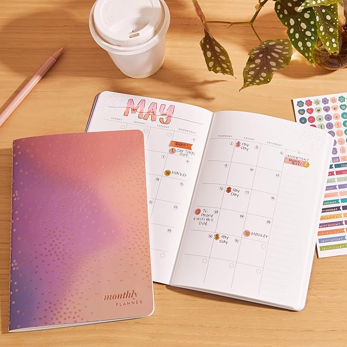 Undated 12M Monthly Petite Planner - Canvas/Asterisk