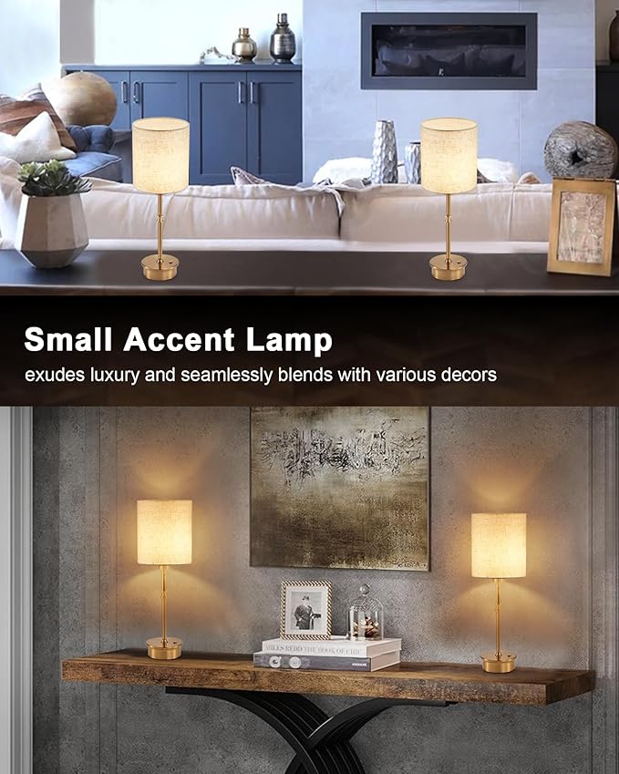 UMEXUS Cordless Table Lamp, Rechargeable Battery powered Light Patio, Dimmable Touch Small Accent Lamp with Linen Shade, Ambient Lighting for Home Nightstand Kitchen Counter Sofa Side End Dining Table