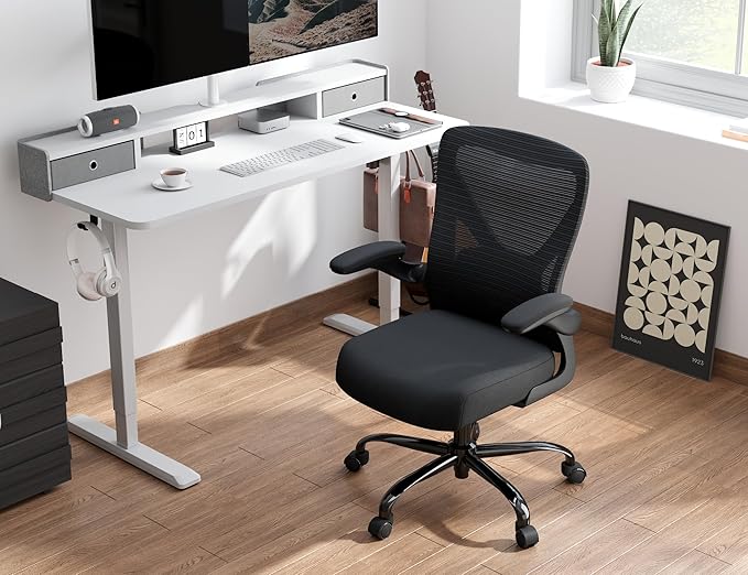 Ergonomic Office Chair - X-Shaped Computer Desk Chair Comfy, Gaming Chair, Office Chair with Lumbar Support, Mesh Office Chairs, Desk Chair for Long Hours(Black Orange)