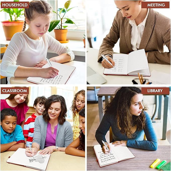 12 Pack Notebooks Journals Bulk with 12 Black Pens, Feela A5 Hardcover Notebook Classic Ruled Journal Set with Pen Holder for School Business Work Travel Writing, 120 GSM, 5.1”x8.3”, Brown