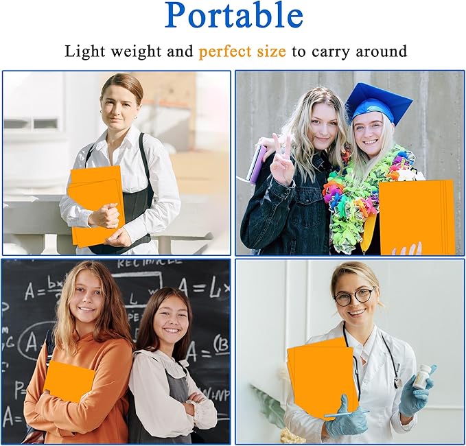 Zzrywuty 25 Packs Paper Folders with Pockets for Students, Businessmen and Office Workers,Letter Size,Two Pocket Folders with Card Slot for Office,Business,School Supplies