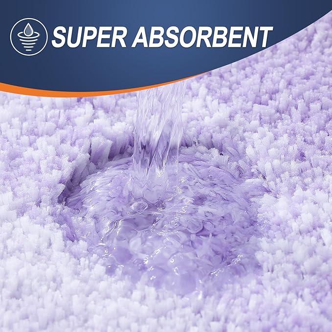 OLANLY Bathroom Rugs Mat 30x20, Extra Soft Absorbent Microfiber Bath Rugs, Rubber Backing, Quick Dry, Machine Washable Bath Mat for Bathroom Floor, Tub and Shower, Home Decor Accessories, Light Purple
