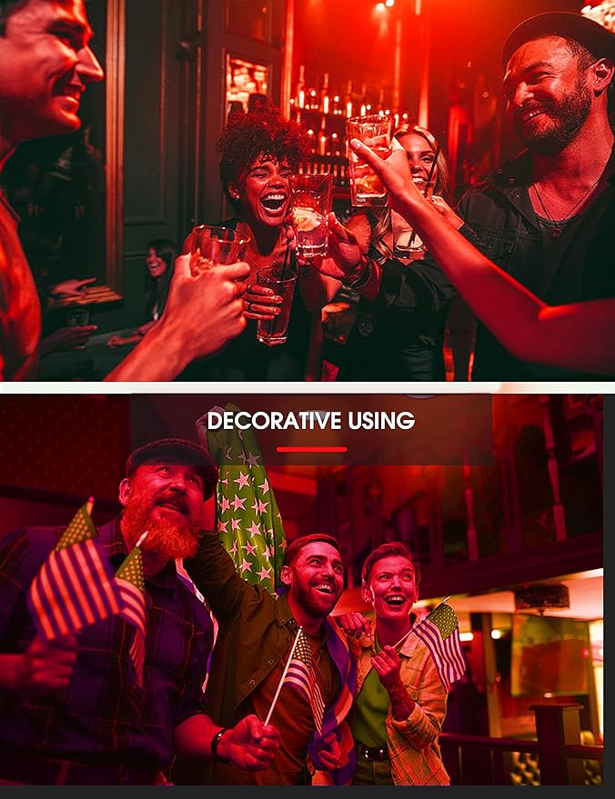 LOHAS Red Flood Light Bulbs, Christmas LED BR30 Pure Red Flood Light Indoor 65W Equivalent, 11 Watt Colored Can Light Bulbs E26, for New Year, Home Lighting, Holiday Party Decoration, 2 Pack
