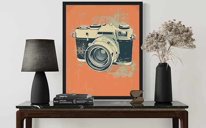 Vintage Camera Pop Art Poster Print, Vintage Retro Wall Art Decor Paintings Classic Artwork for Bedroom Living Room Decorations. 43 (Vintage Camera, 24 x 36 inches, Unframed)