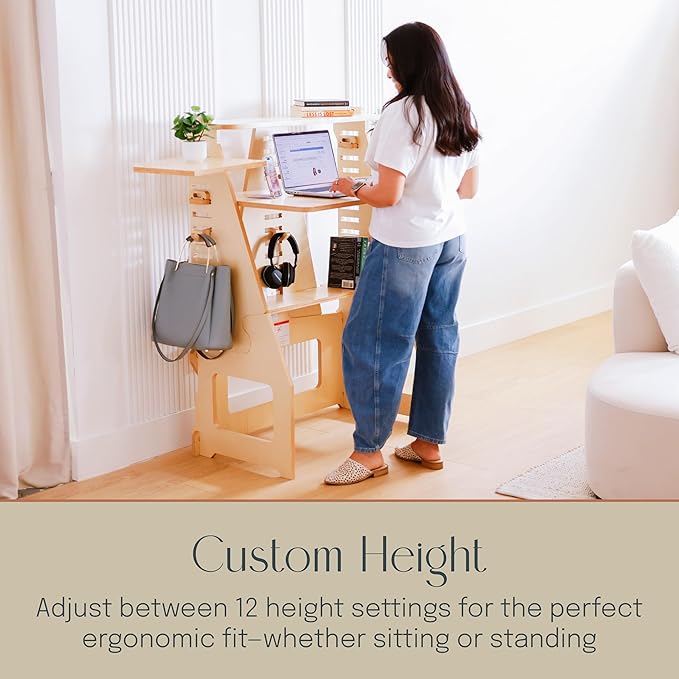 ModDesk Adjustable Desk, Standing Desk, Natural