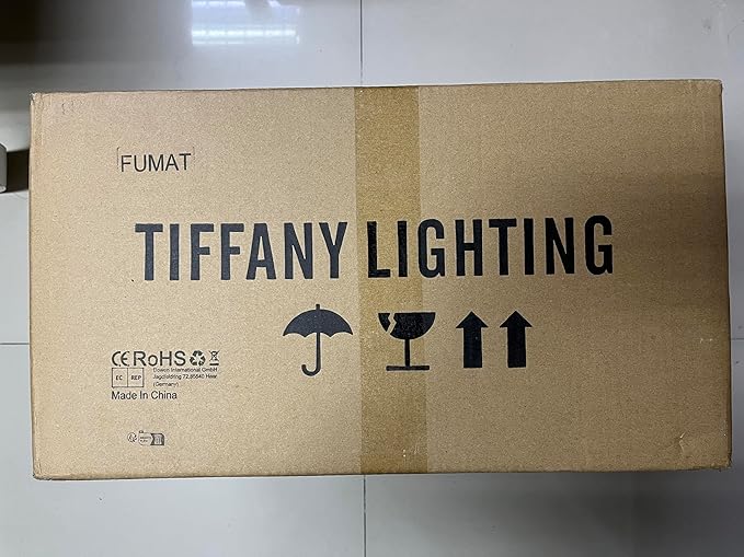 Tiffany Style End Side Table Lamps, Modern Bedside Nightstand Stained Glass with Crystal Large Farmhouse Table Lamp for Bedroom,Living Room Home Office Desk Lamp+LED Bulb,12X12X20INCH