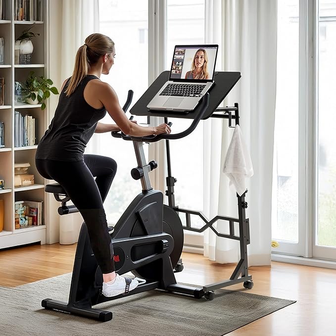 Treadmill Desk, 29.5-45.3 Inch Adjustable Height Small Standing Desk for Walking Pad, Portable Standing Table with a Cup Holder and a Hook for Home Office