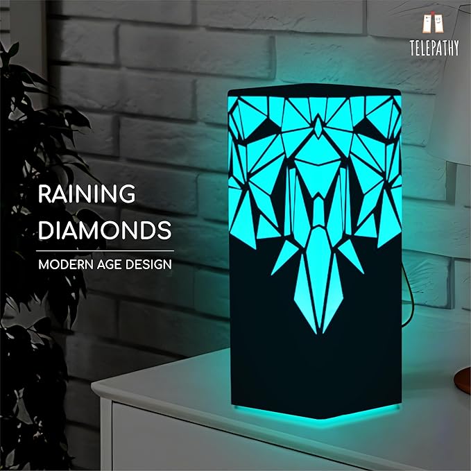 Telepathy Lamp - Friendship Lights, Long Distance Touch Lamps, Raining Diamonds Design with Apple Watch Connectivity, Simple App Based Set-up (Set of 2)