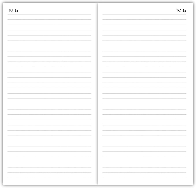 Nokingo 3-Pack Travelers Notebook Calendar, Travelers Notebook Inserts, Undated Traveler Notebooks Monthly, 4.25"x8.25" Traveler Calendar Insert