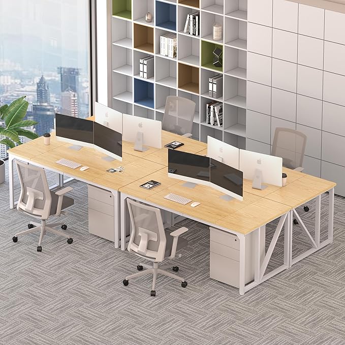NSdirect Computer Desk 70×30.7Inch Gaming Desk with Deeper & Thicker Desktop, Office Desk Work Desk for Home Office, Natural