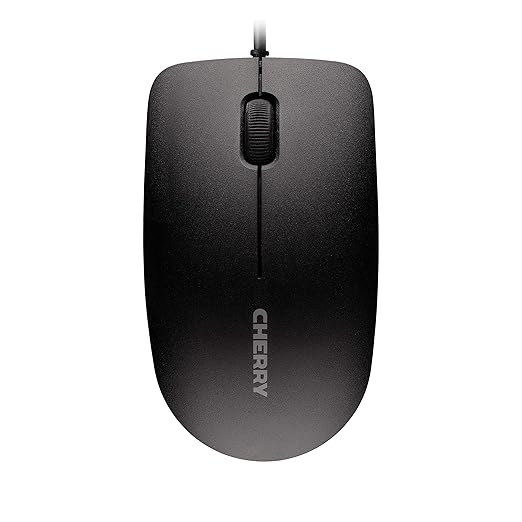 CHERRY Corded Mouse. Simple Durable and Reliable Office Mouse. 3-Button with Scroll Wheel. USB Plug N Play. MC 1000