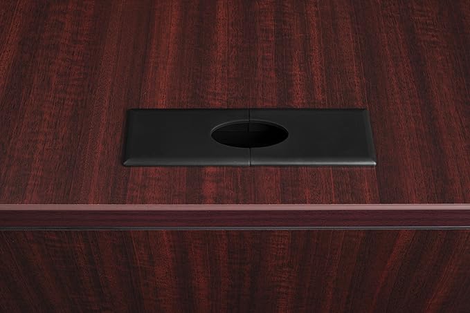 Regency with with Return Legacy L-Desk Shell, 71", Mahogany