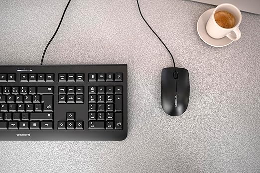CHERRY Corded Mouse. Simple Durable and Reliable Office Mouse. 3-Button with Scroll Wheel. USB Plug N Play. MC 1000