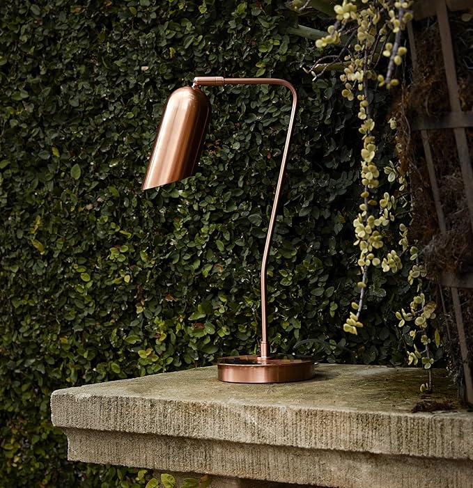 Wilem Desk Lamp – Luxury Copper Finish Table Lamp, Modern Commercial Grade Lighting for Living Room or Bedroom
