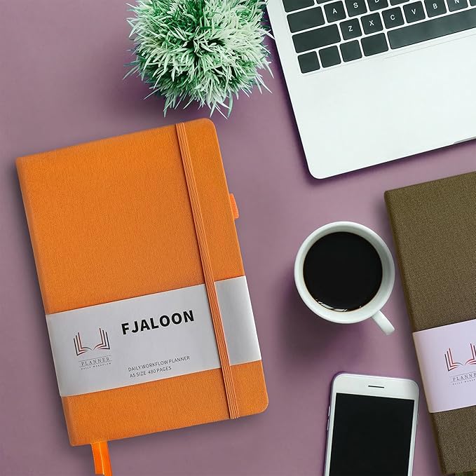Undated Planner a5 Time Management, 2025-2026 Planner Undated Weekly And Monthly, Organize Your Days Start Anytime and ADHD Friendly (Light Orange)