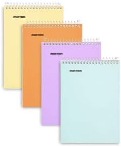 Mintra Office Small Spiral Notebooks (5x7 Top Spiral 4pk, Pastel)