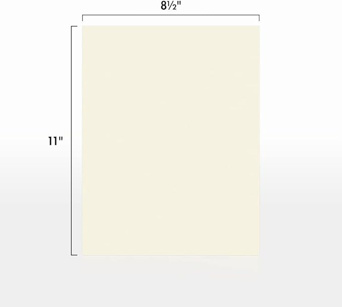 LUXPaper 8.5" x 11" Cardstock | Letter Size | Natural | 80lb. Cover | 50 Qty