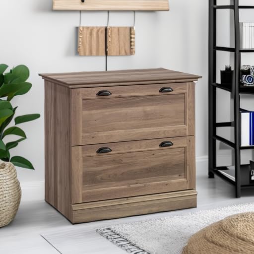 Sauder Barrister Lane 2-Drawer Lateral File Cabinet, Salt Oak Finish