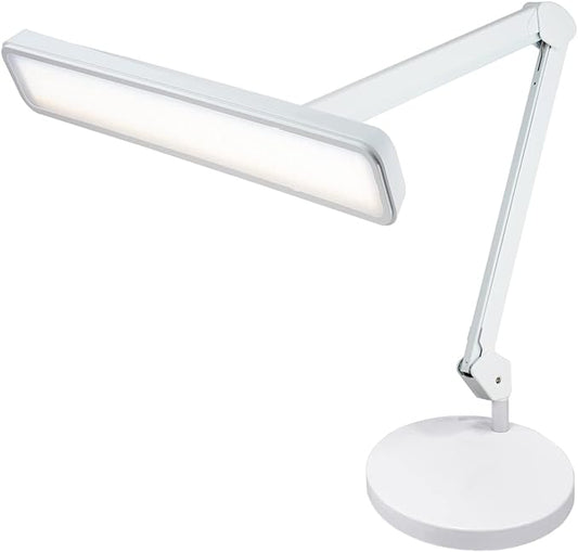 Neatfi XL 2,500 Lumens LED Task Lamp, 30W, 162 Pcs SMD LED, Dimmable, Eye-Caring, Desk Light for Home, Office (Non-CCT with Base, White)