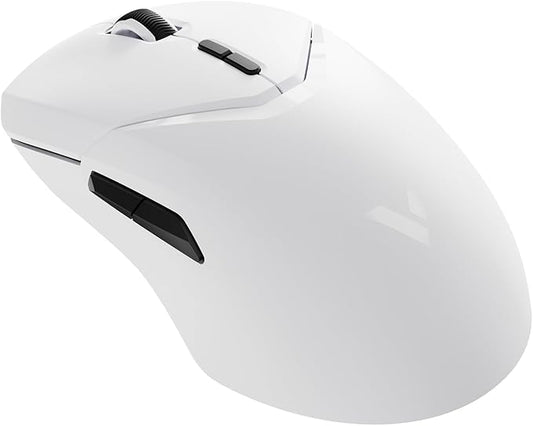 Rapoo VT9PRO 4K Wireless Gaming Mouse, PAW 3398 Sensor, 26000 DPI, 4KHz Polling Rate, 0.25ms Response Time, Lightweight, 10 Programmable Buttons, 180h Battery Life, On-Board Memory, PC - White
