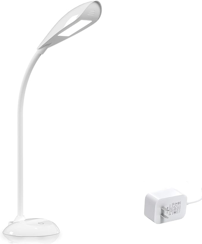 Desk Lamp, LED Eye-Caring Table Lamp, Study Lamps with Flexible Goose Neck for Bedroom, Eye-Caring Light, 3 Brightness 360° Rotation Touch Table Gooseneck Lamp, Bright for Bedroom, Study, Home Office