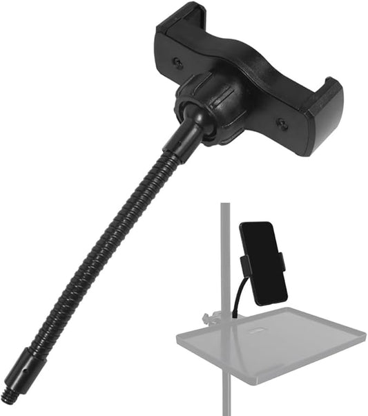 Phone holder for Microphone Tray, Universal 1/4 Thread Flexible Phone Stand,Compatible with Microphones Tray Fill Light for Live Streaming,Karaoke, Recording