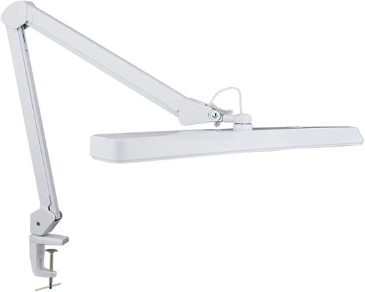 Neatfi XL 2,500 Lumens LED Task Lamp, 22 Inches Wide, 30W, 162 Pcs SMD LED, Eye-Caring, Desk Light with Clamp for Home, Office, and Study Room (Non-CCT, White)