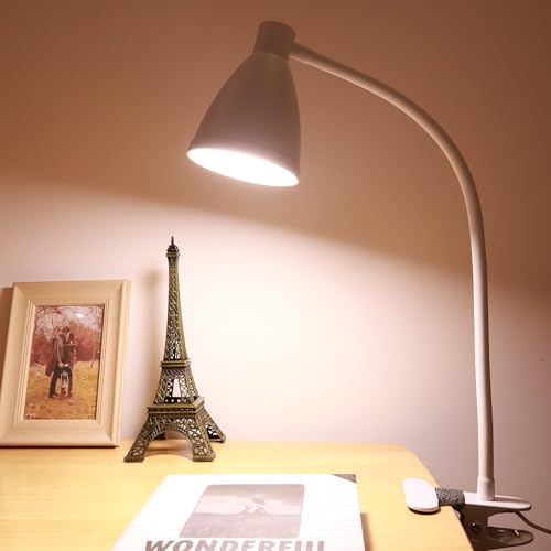 LED Desk Lamp Eye-Caring, 360° Flexible Gooseneck, 10 Brightness Dimmable Reading Light, 3 Color Modes, 10W 40 LED for Home Office, Craft, Computer, Nightstand Reading