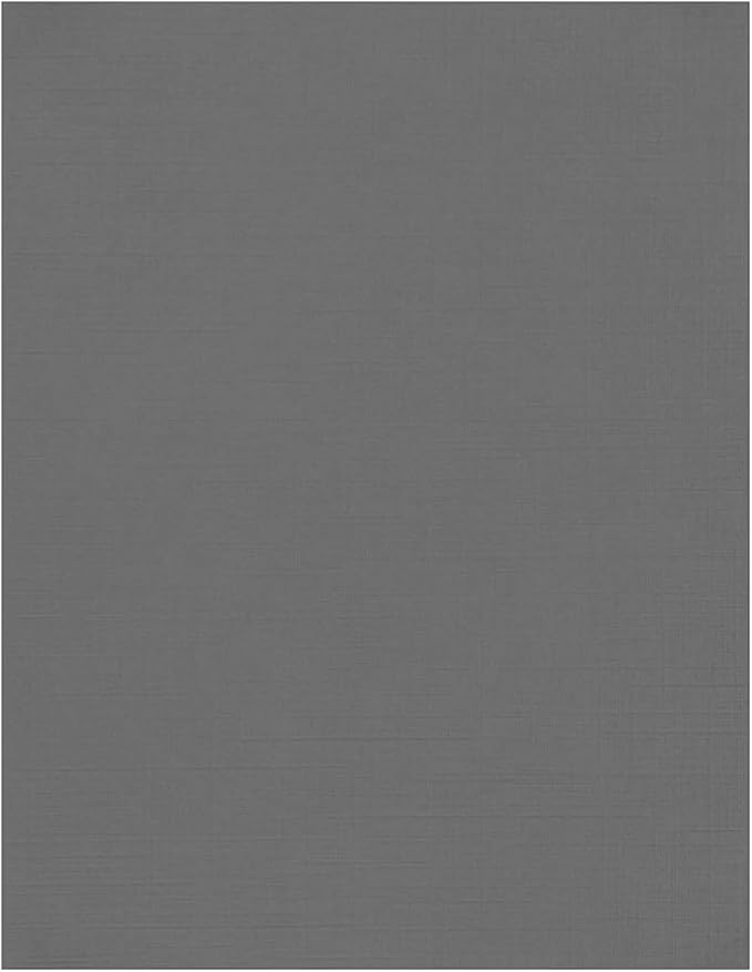 LUXPaper 8.5" x 11" Cardstock | Letter Size | Sterling Gray Linen | 100lb. Cover | 50 Qty