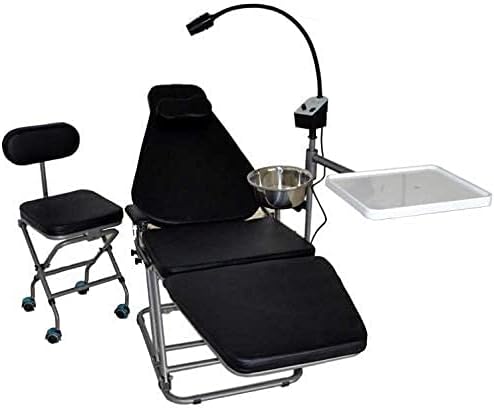 Superdental Portable Foldable Chair D-en-tal &Operating LED Lamp & Nylon Bags& Doctor's Chairs
