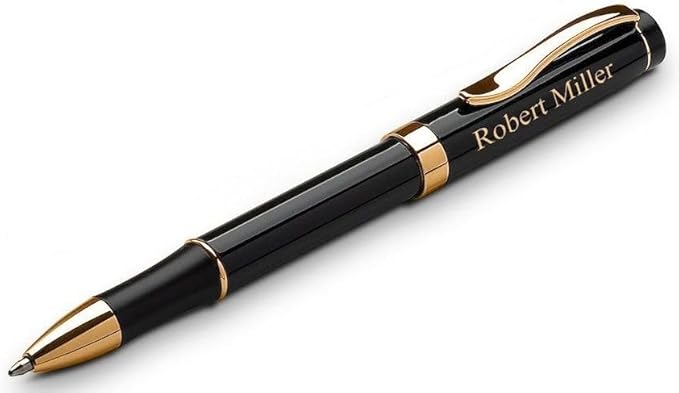 Executive Gift Shoppe | Executive Collection Laser Engraved Black & Gold Ballpoint Pen