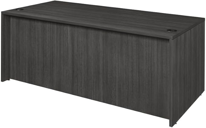 Regency Legacy 71 x 35 Inch Office Desk with Double Full Pedestal, Durable Ash Grey Laminate, Scratch-Resistant Surface, Spacious Workspace for Home, Professional, and Executive Offices