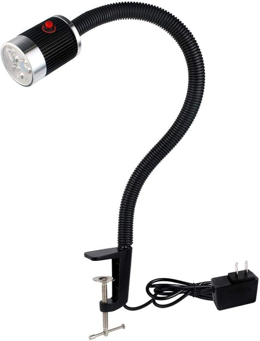 Gooseneck LED Light, Clamp Gooseneck Light 900 Lumen 120 Volt Fixed with C Clamp Industrial Work Lamp for Machine Tools and Lathe