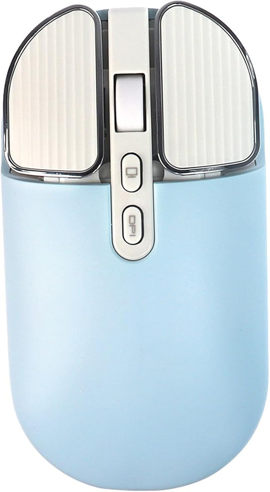 YOCUNKER Wireless Mouse, 2.4G Rechargeable Silent Slim Computer Mouse with USB Receiver 3 DPI, Back to Desktop Button Cordless Mice for PC Laptop Computer Desktop Windows Mac OS Office (Blue)