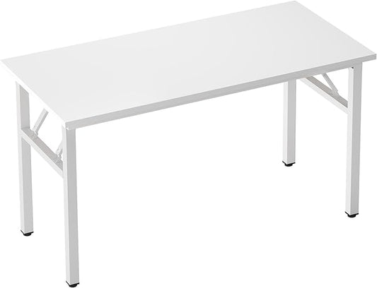 sogesfurniture Computer Desk Office Desk 47 inches Folding Table Laptop Desk Computer Table Workstation with BIFMA Certification No Assembly Required,White BHUS-AC5DW-120